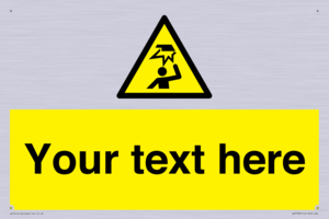 Custom warning overhead obstacle